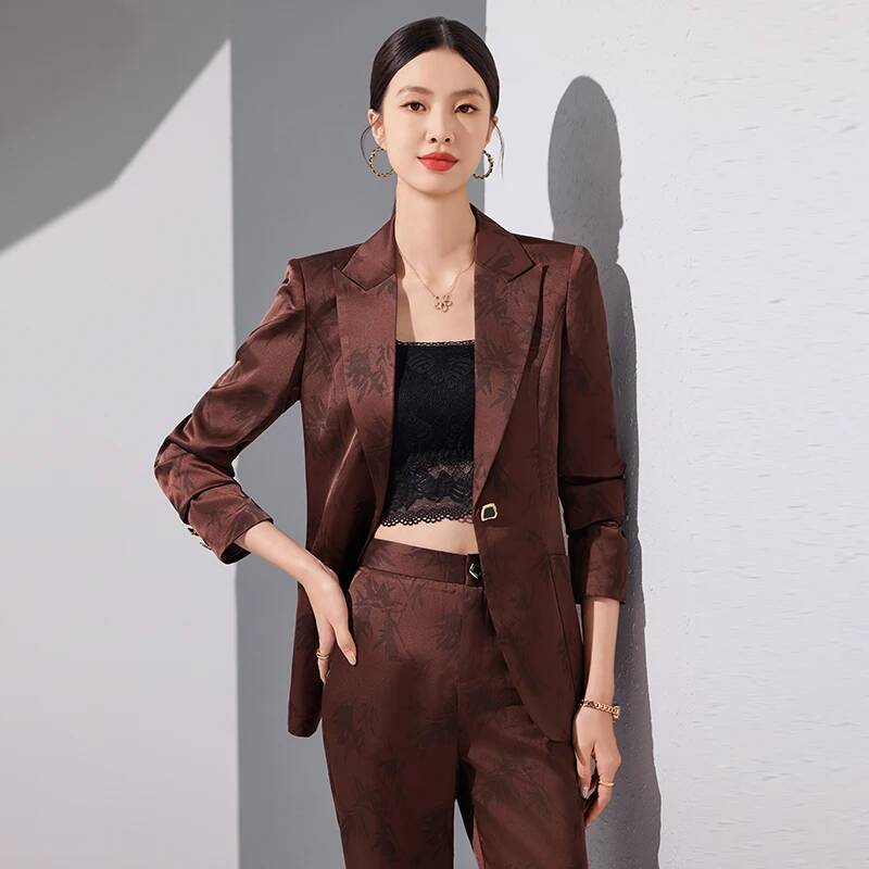 Women Formal Wear For Interview - Combinaisons de pantalons formelles en tissu