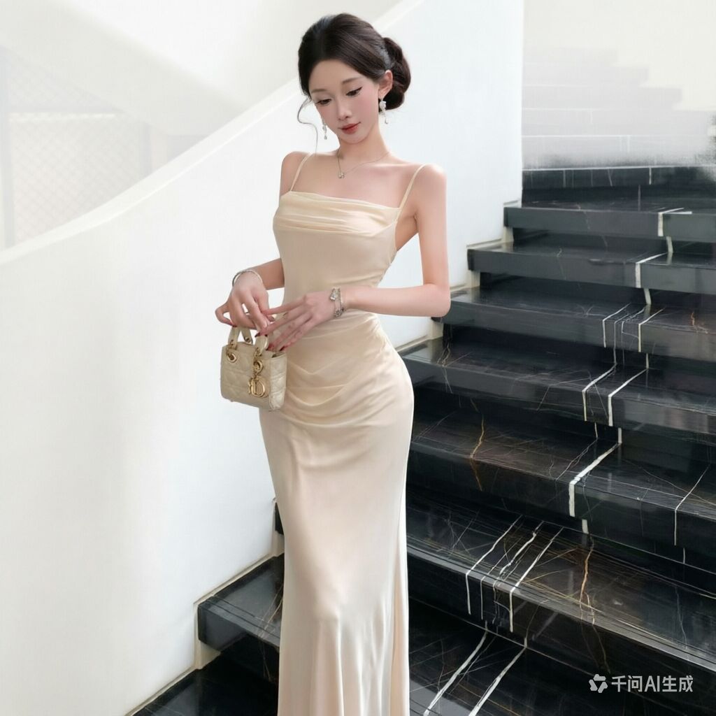Women Formal Wear Xxl - Robe de soirée élégante en maille