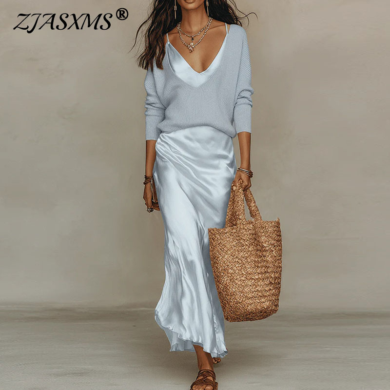 Women Formal Wear For Summer - Ensemble deux pièces élégant col en