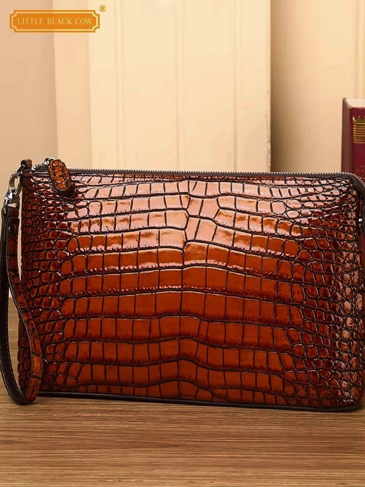 Structured Handbag Work - Hommes d'affaires travail Crocodile pochette en