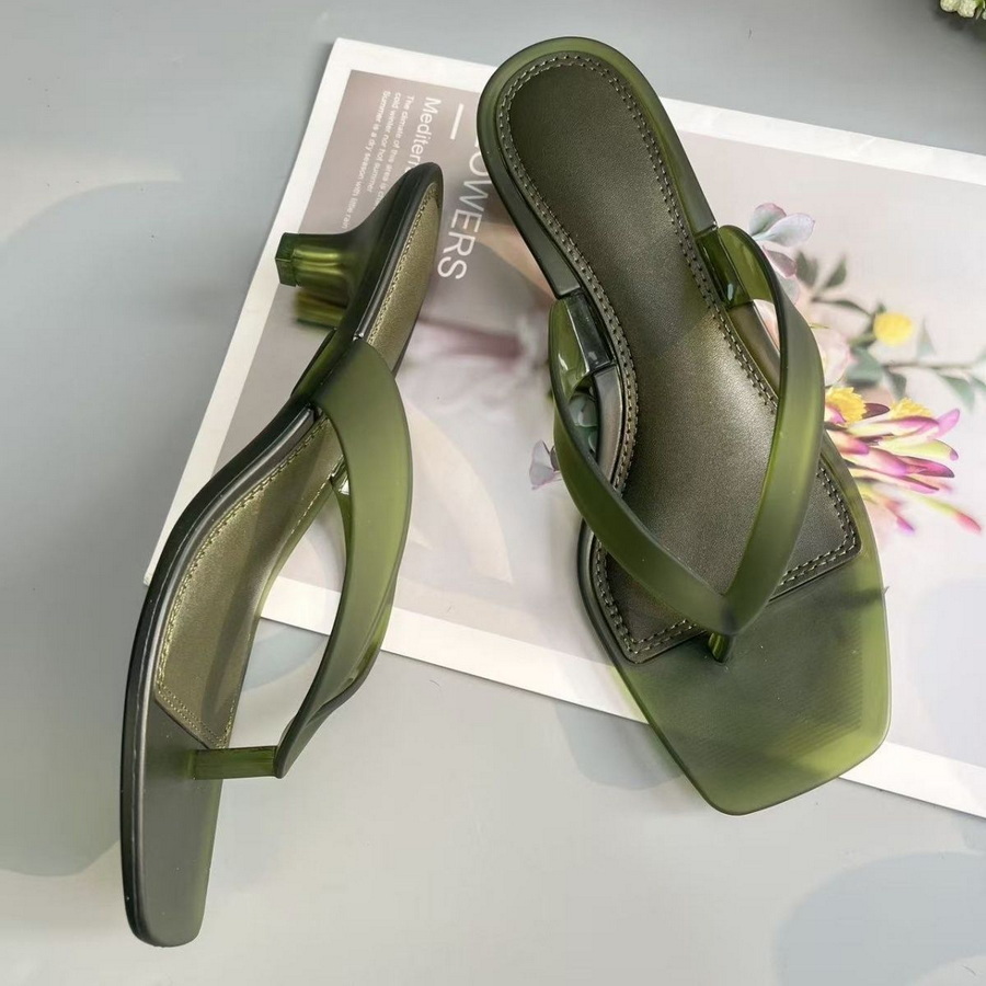Kitten Heel Women - Sandales à lanières en PVC vert