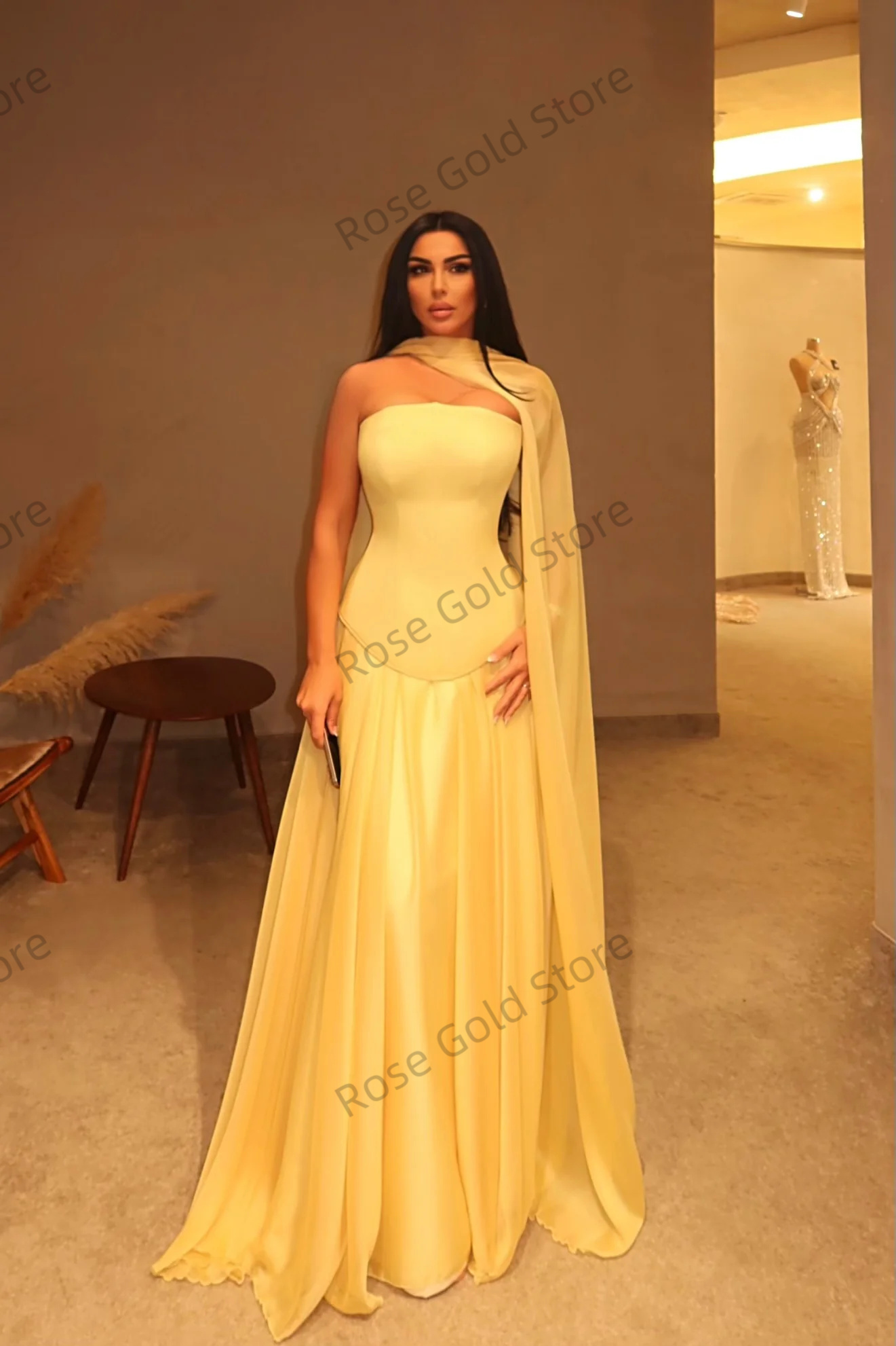 Robes de soirée jaunes simples - Yellow Formal Wear Women avis et prix