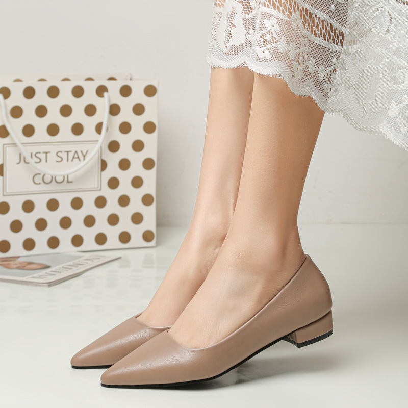 Chaussures en cuir à bout poin - Women Formal Wear For Office avis et prix