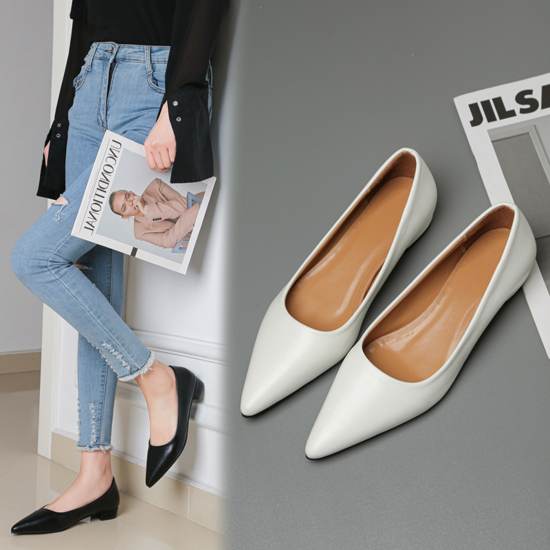 Chaussures en cuir à bout poin - Women Formal Wear For Office avis et prix