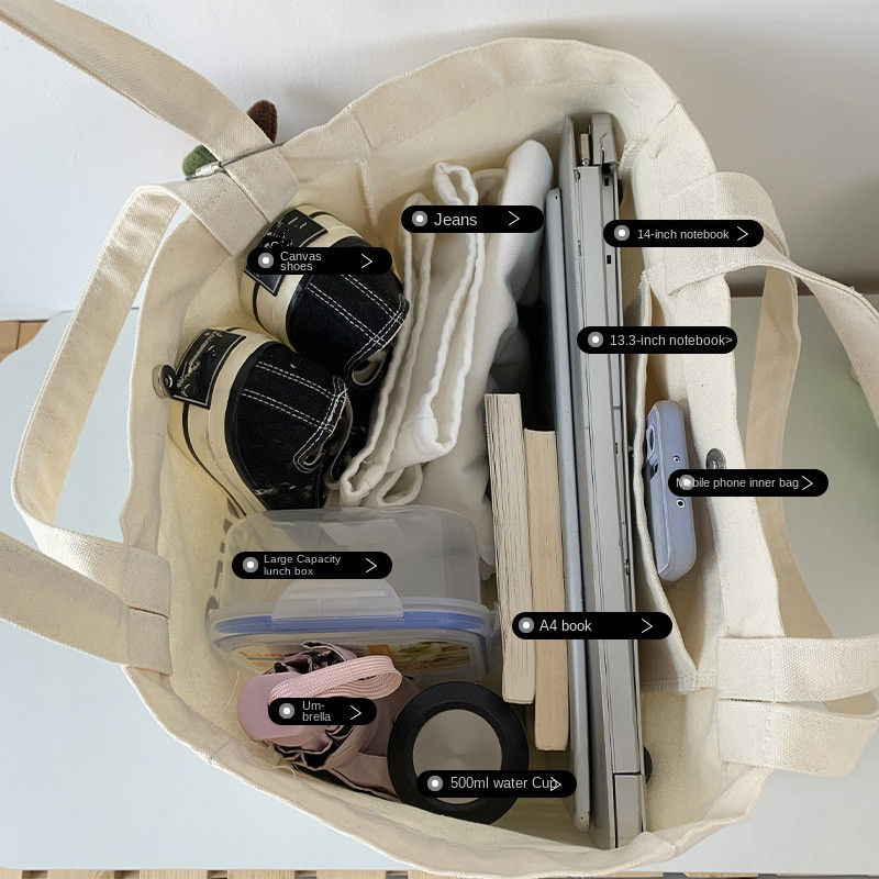Sac à main en toile avec lettr - Structured Handbag Work avis et prix
