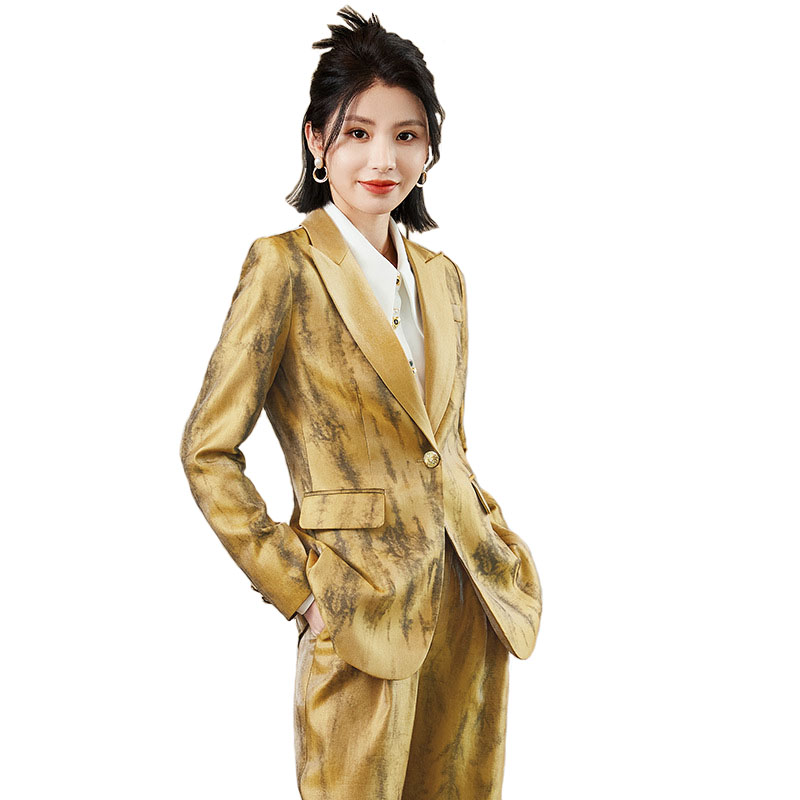 Pantalon formel noir doré pour - Women Formal Wear With Tie avis et prix