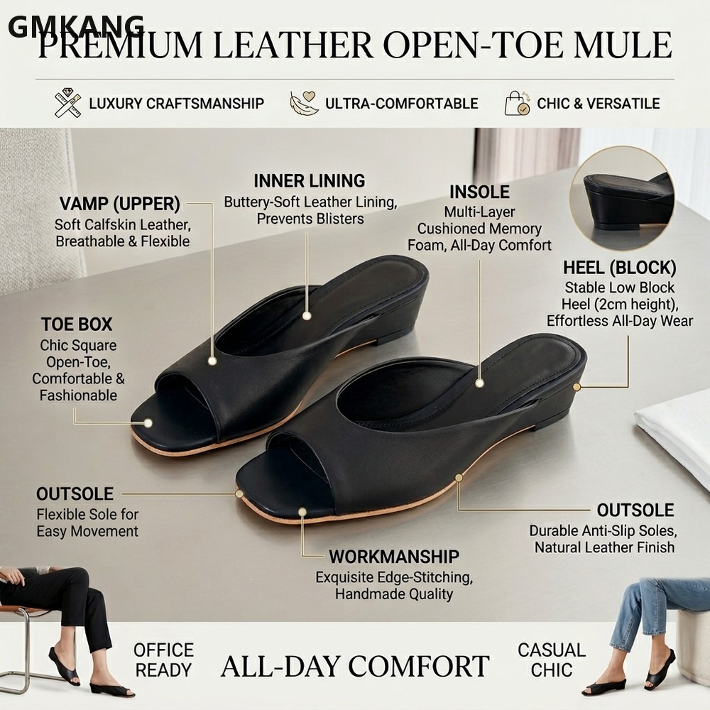 Sandales mules à bout carré po - Kitten Heel Women avis et prix