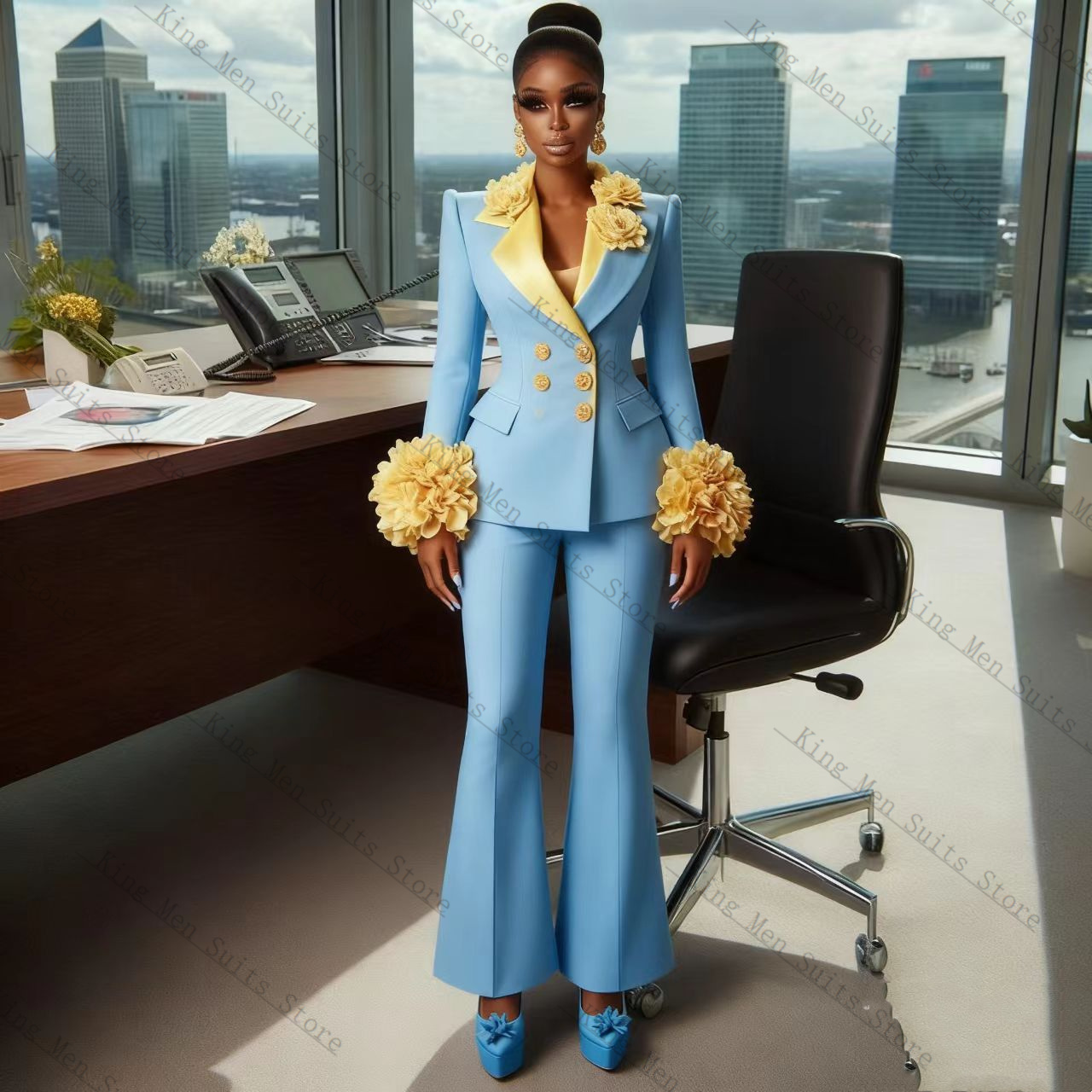 Ensemble de costume bleu clair - Women'S Formal Wear Wedding Guest avis et prix
