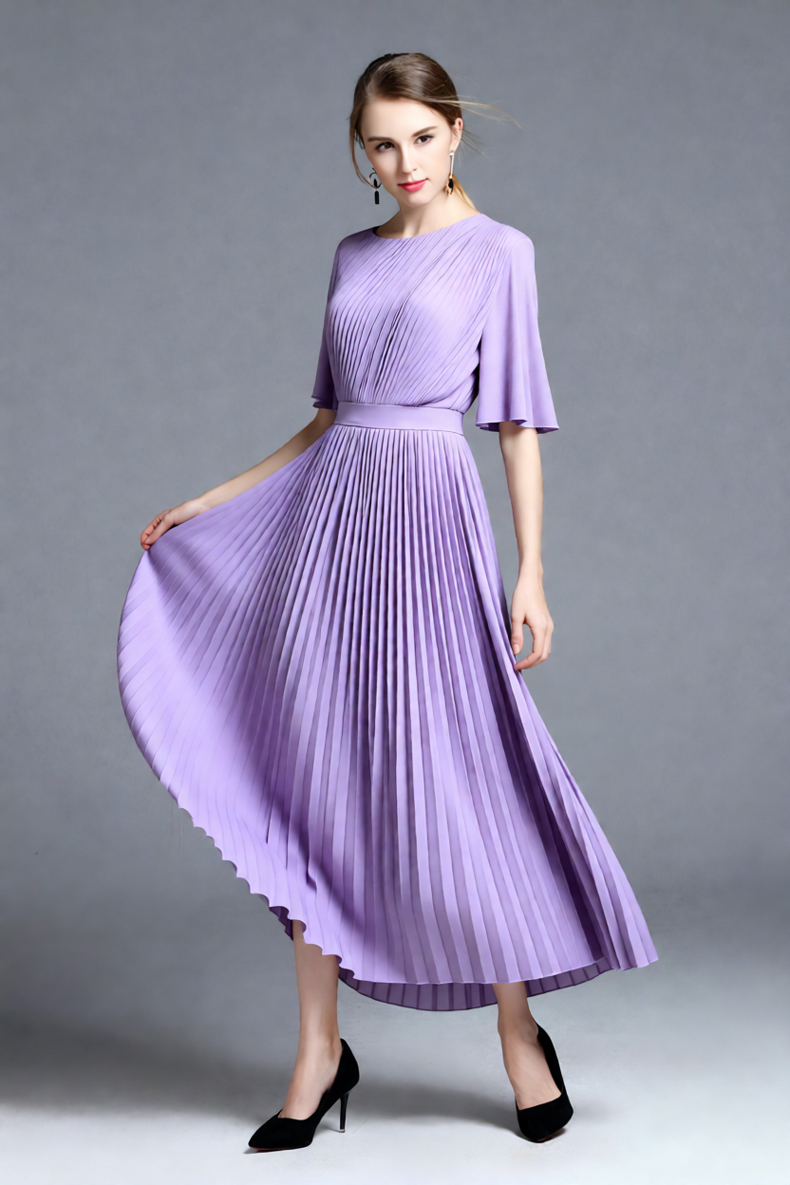 Robe midi plissée à manches ca - Women'S Formal Wear Wedding Guest avis et prix