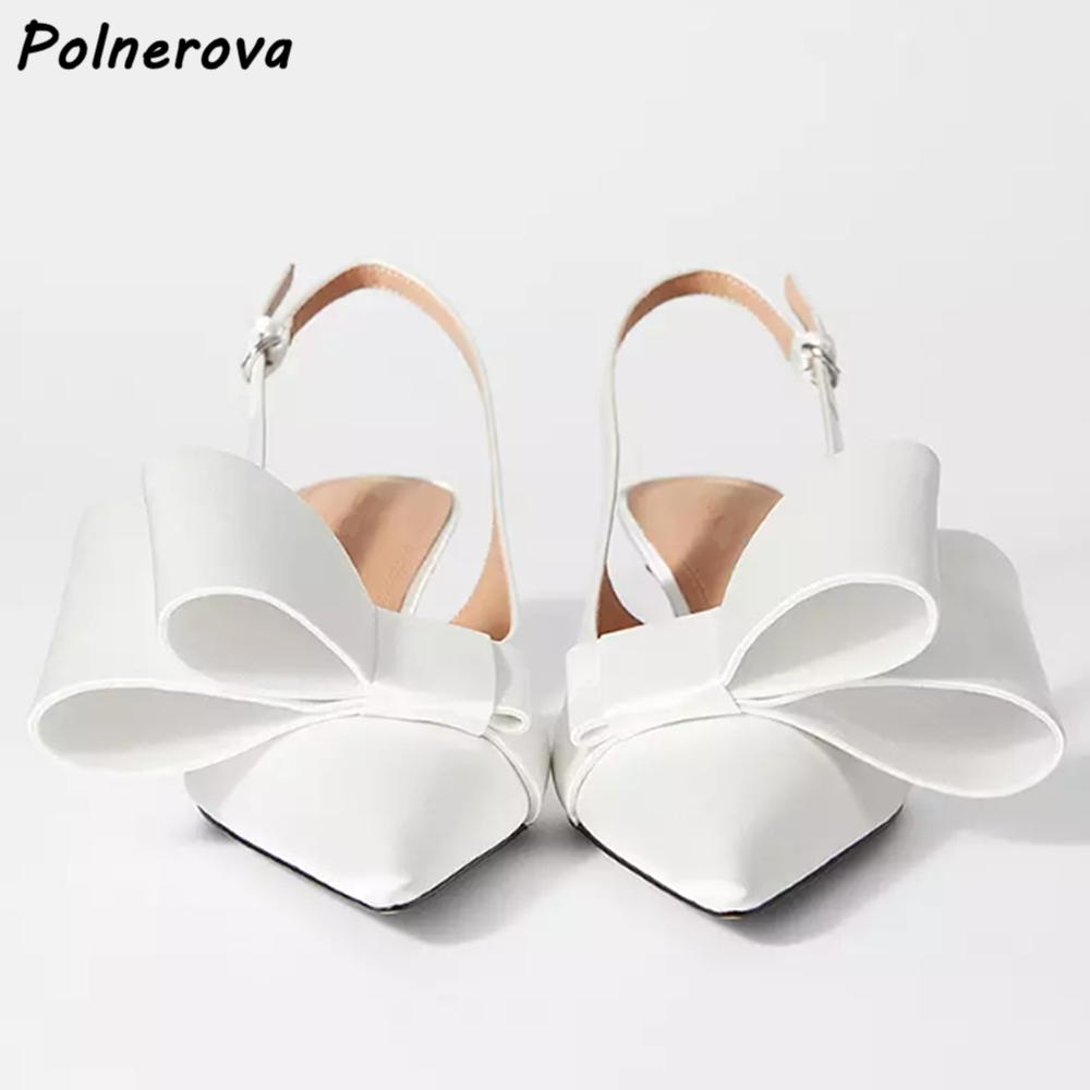 Sandales blanches à nœud papil - Kitten Heel Women avis et prix