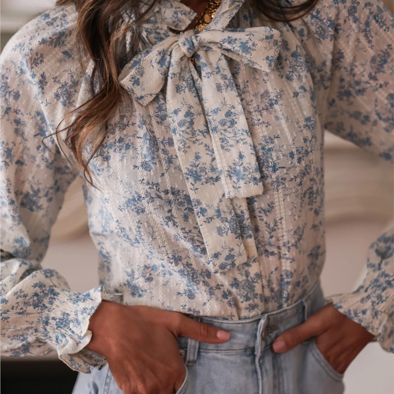 Chemisier à manches longues po - Women Formal Wear With Tie avis et prix