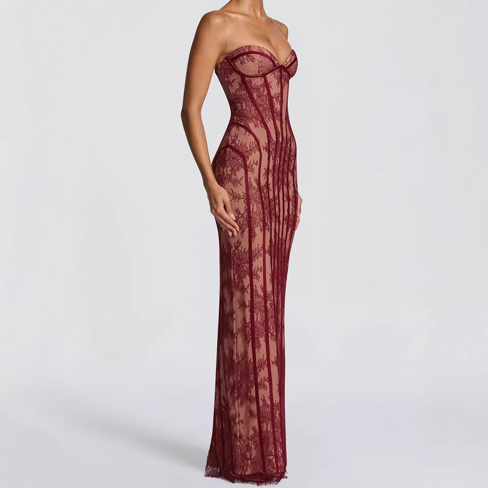 Robe longue moulante sans bret - Women Formal Wear For Summer avis et prix